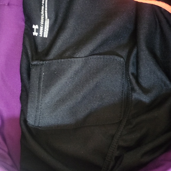 Under Armour, size large, purple and coral running shorts AND gray tank top - Picture 4 of 14